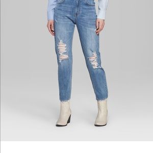 Wild Fable Distressed Crop “Mom” Jeans